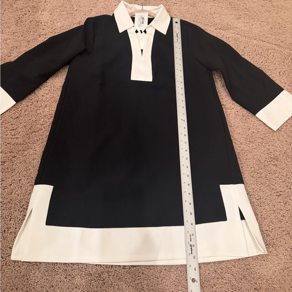NWT new medium Anthropologie English Factory color block dress black white mod - Picture 15 of 16